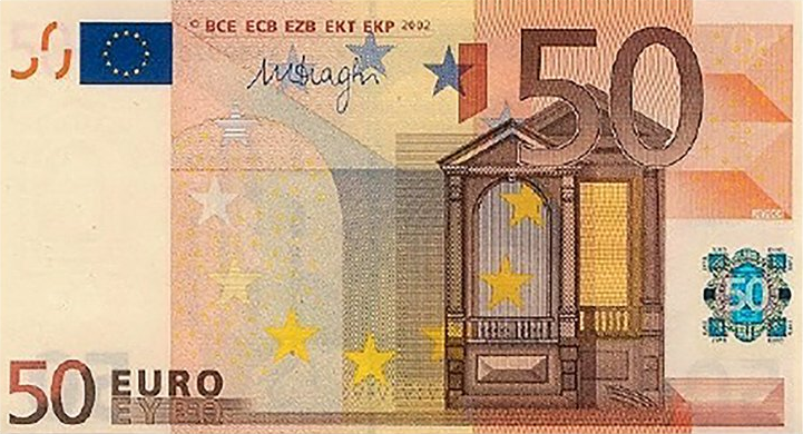 (002) ** PNew (P17S) European Union - 50 Euro 2002 (Draghi)